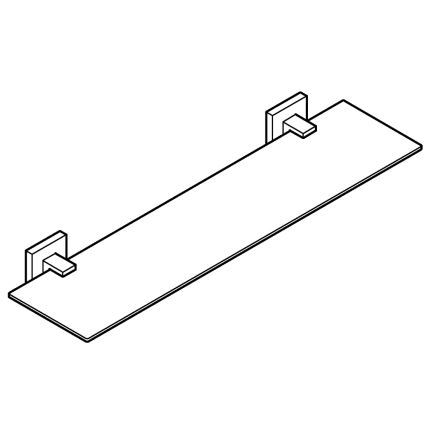 GROHE 41109000 - Skleněná polička START CUBE 530 mm lesklý chrom