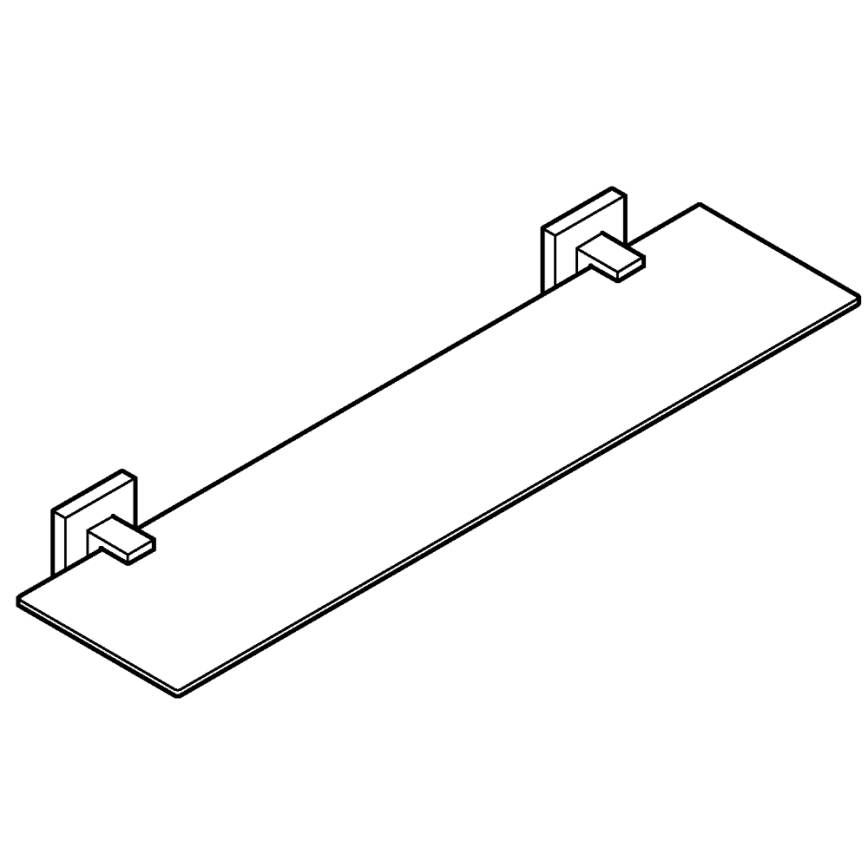 GROHE 41109000 - Skleněná polička START CUBE 530 mm lesklý chrom