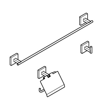 GROHE 411242430 - Sada doplňků QUICKFIX START CUBE černá