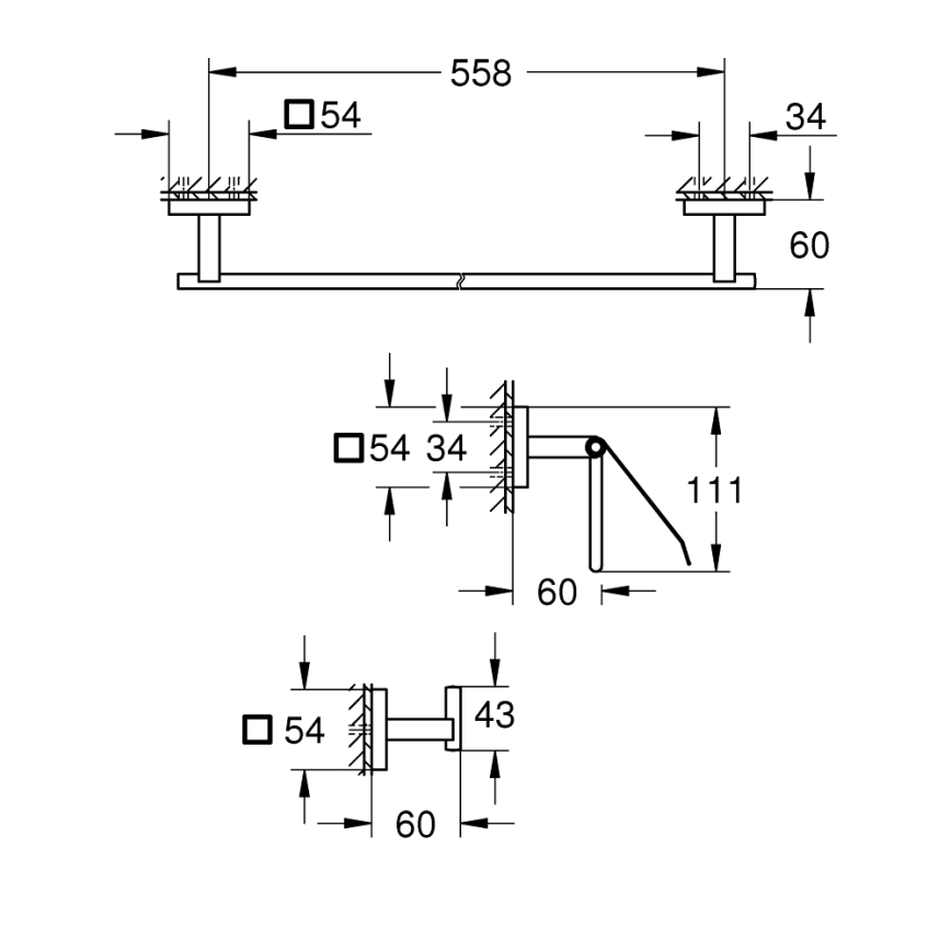 GROHE 411242430 - Sada doplňků QUICKFIX START CUBE černá