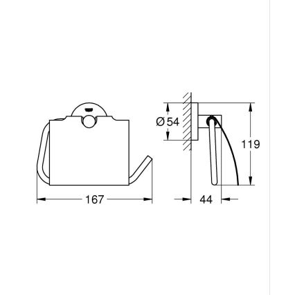 GROHE 41179DC0 - Držák toaletního papíru ESSENTIALS nerez