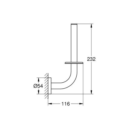 GROHE 41186DC0 - Držák rezervního toaletního papíru 116 x 232 mm nerez