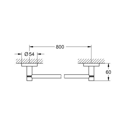 GROHE 411872430 - Držák na osušky START 854 mm černá