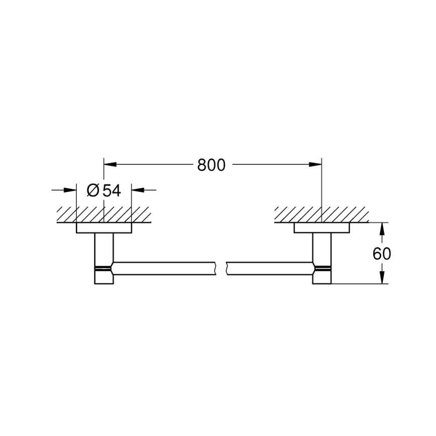 GROHE 411872430 - Držák na osušky START 854 mm černá