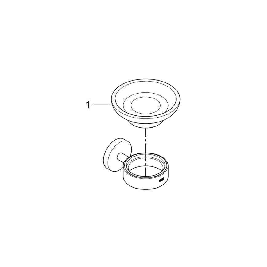 GROHE 41193000 - Miska na mýdlo ESSENTIALS lesklý chrom