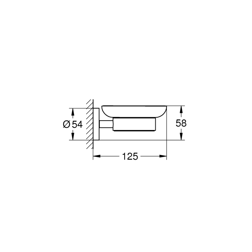 GROHE 41193000 - Miska na mýdlo ESSENTIALS lesklý chrom