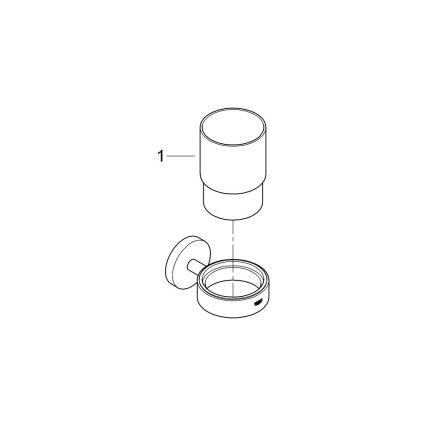 GROHE 41194000 - Sklenička s držákem START 96 × 106 mm lesklý chrom