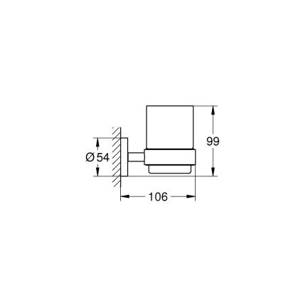 GROHE 41194000 - Sklenička s držákem START 96 × 106 mm lesklý chrom