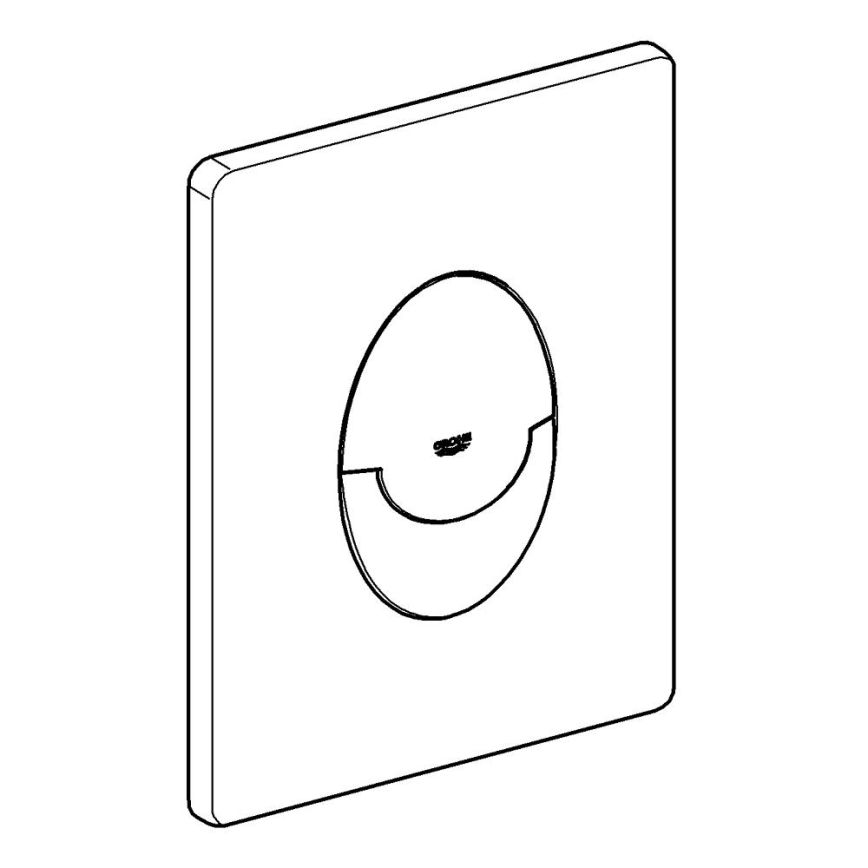 GROHE 42304000 - Splachovací tlačítko SKATE AIR 156 × 197 mm lesklý chrom