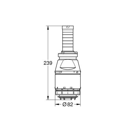 GROHE 42690000 - Servo vypouštěcí ventil bez ventil. sedla bez prodloužení
