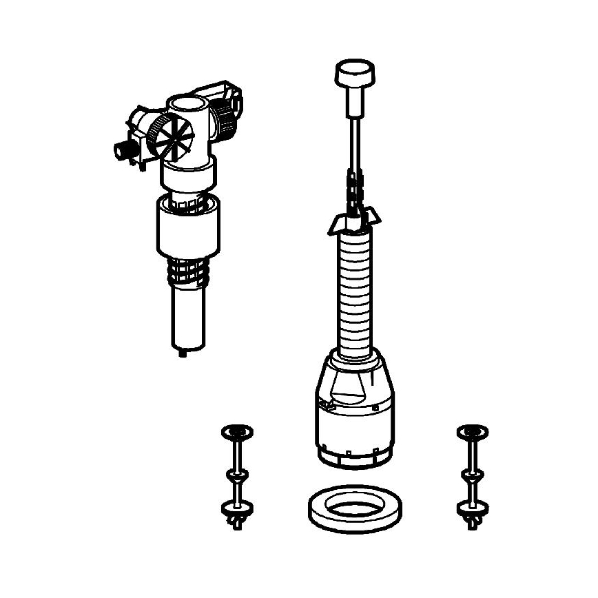 GROHE 43907PI0 - Výměnná souprava pro keramické splachovací nádržky matný chrom