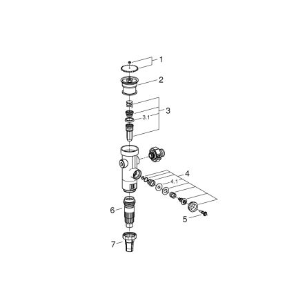 GROHE 43996000 - Tlakový splachovač RONDO 3”