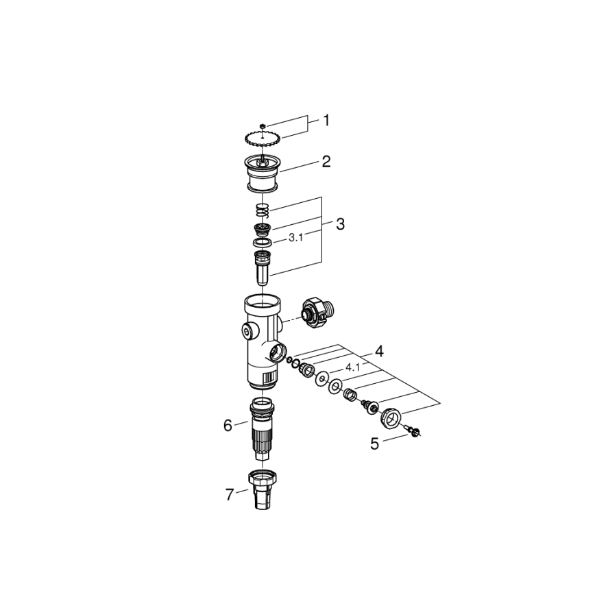 GROHE 43996000 - Tlakový splachovač RONDO 3”