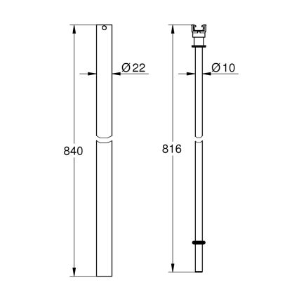 GROHE 48515000 - Tyč ke sprchovému systému lesklý chrom