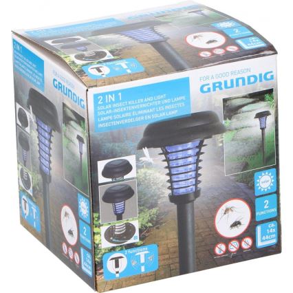 Grundig 12217 - LED Solární lampa a lapač hmyzu LED/1xAA