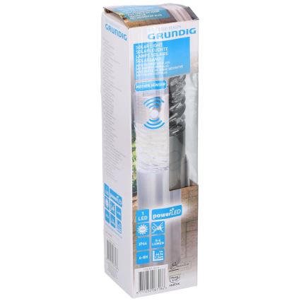 Grundig 14 - LED Solární lampa se senzorem pohybu a soumraku LED 1xAAA 600 mAh IP44