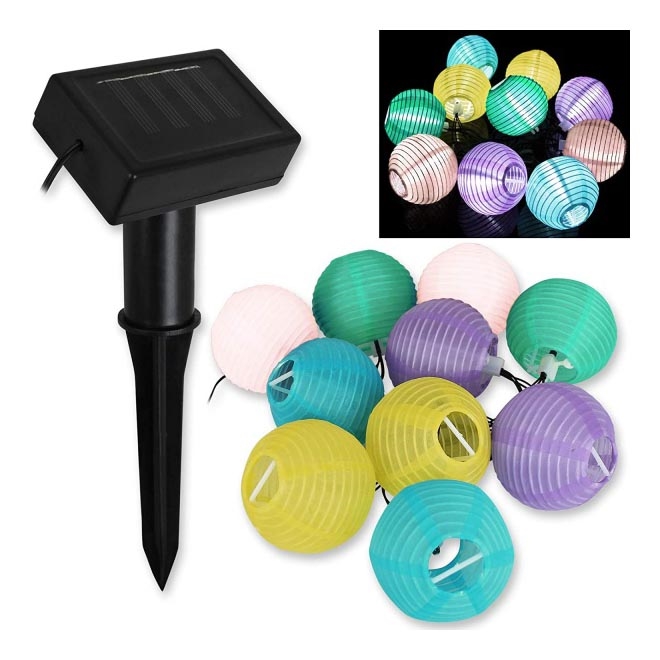 Grundig 14106 - LED Solární řetěz 2,4m 10xLED/1,2V 600 mAh