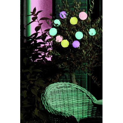 Grundig 14106 - LED Solární řetěz 2,4m 10xLED/1,2V 600 mAh