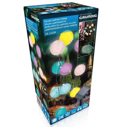 Grundig 14106 - LED Solární řetěz 2,4m 10xLED/1,2V 600 mAh