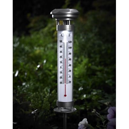 Grundig 89640 - LED Solární lampa s teploměrem 1xLED/1,2V 600 mAh IP44