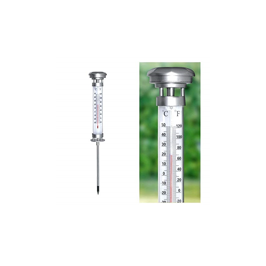 Grundig 89640 - LED Solární lampa s teploměrem 1xLED/1,2V 600 mAh IP44
