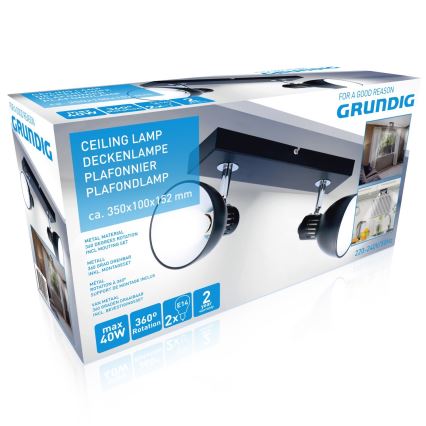 Grundig - Bodové svítidlo 2xE14/40W/230V