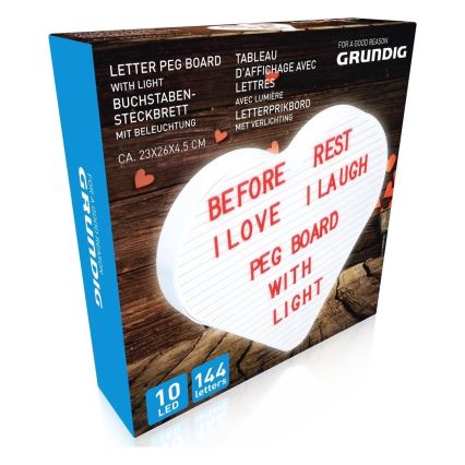 Grundig - LED Dekorace HEART LED/3xAA