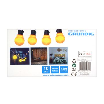 Grundig - LED Dekorační řetěz žárovky 10xLED/2xAA