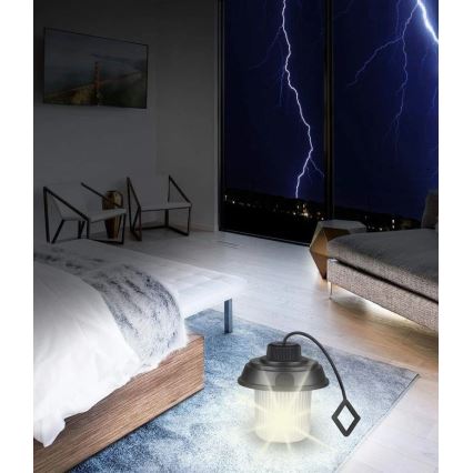 Grundig - LED Kempingová svítilna LED/3xAA 3000/4500/6000K IP44 černá