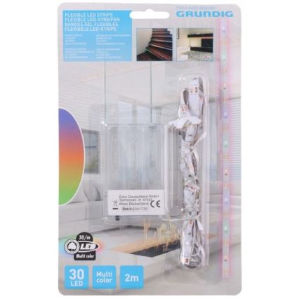 Grundig - LED Pásek 2m LED/3xAA multicolor