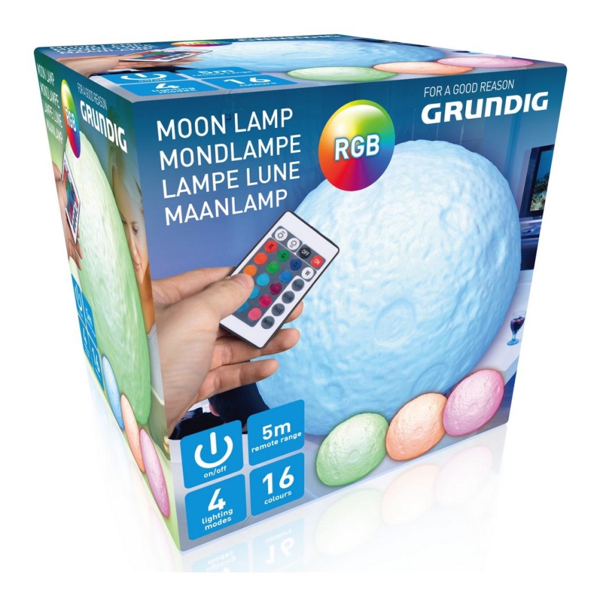 Grundig - LED RGB Dekorační koule 1xLED/3xAAA pr. 11 cm + dálkové ovládání