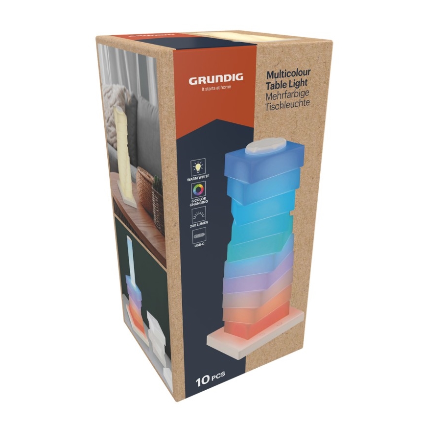 Grundig - LED RGB Dotyková stolní lampa LED/4W/5V