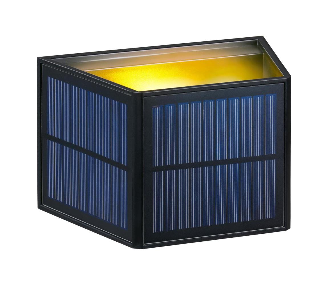 Grundig - LED Solární nástěnné svítidlo LED/3,7V 1800 mAh IP44 8711252436968 Černá