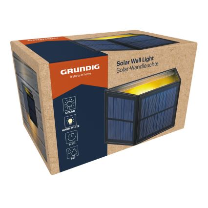 Grundig - LED Solární nástěnné svítidlo LED/3,7V 1800 mAh IP44