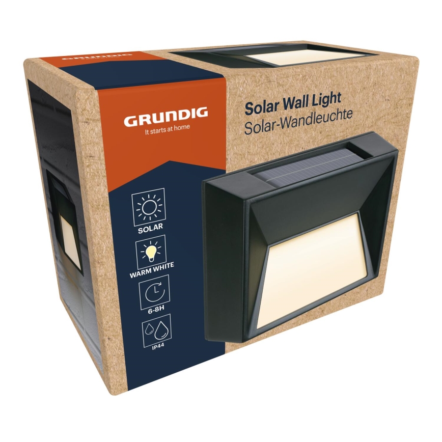 Grundig - LED Solární nástěnné svítidlo LED/3,7V 500 mAh IP44