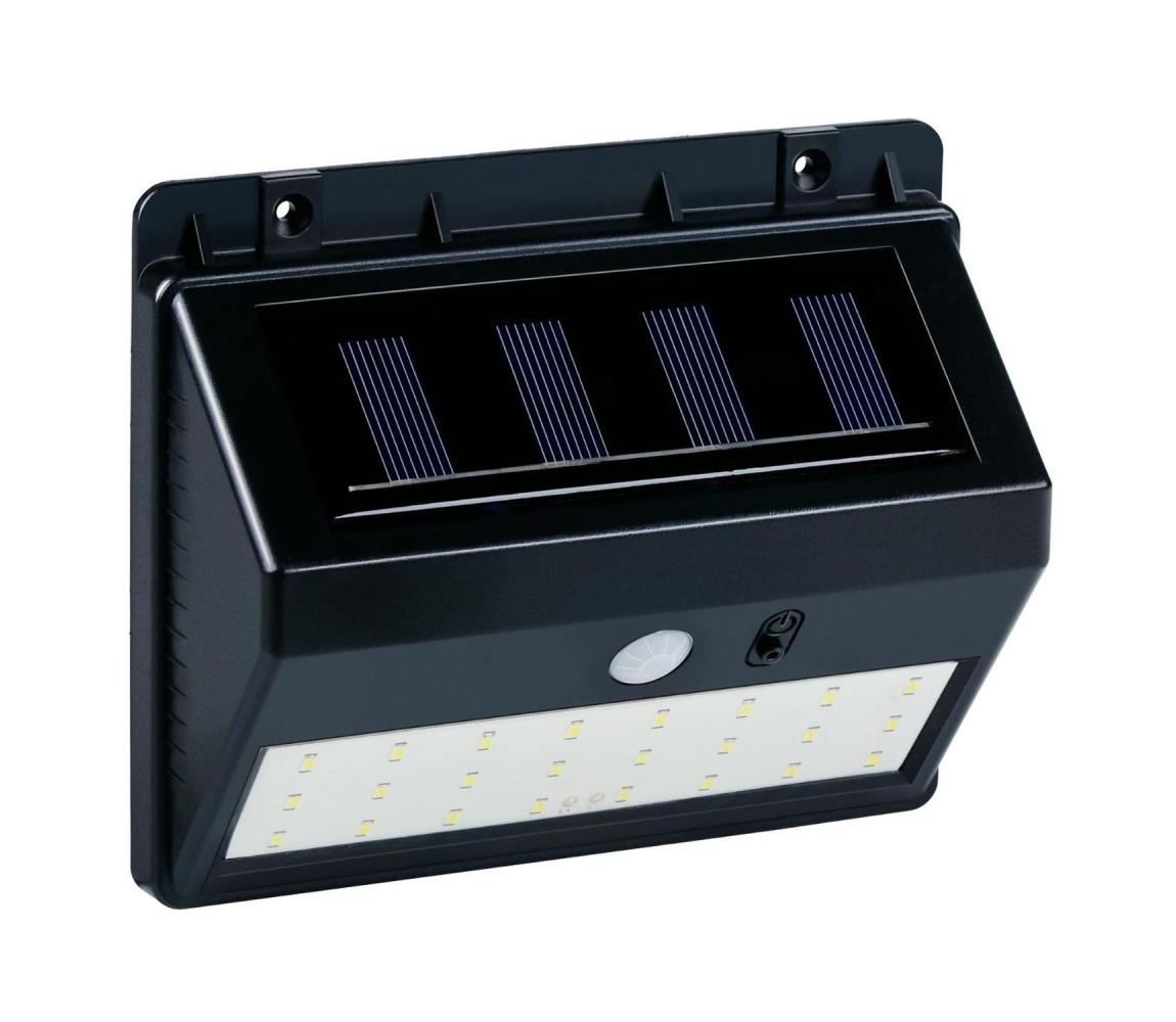 Grundig - LED Solární nástěnné svítidlo se senzorem LED/1,2V 600 mAh IP44 8711252435077 Černá