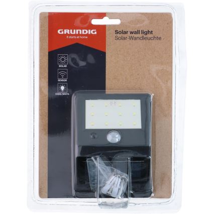 Grundig - LED Solární nástěnné svítidlo se senzorem pohybu LED/1,2V 600 mAh IP44