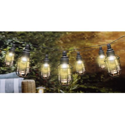 Grundig - LED Solární řetěz 10xLED 3,8m IP44 teplá bílá 600 mAh