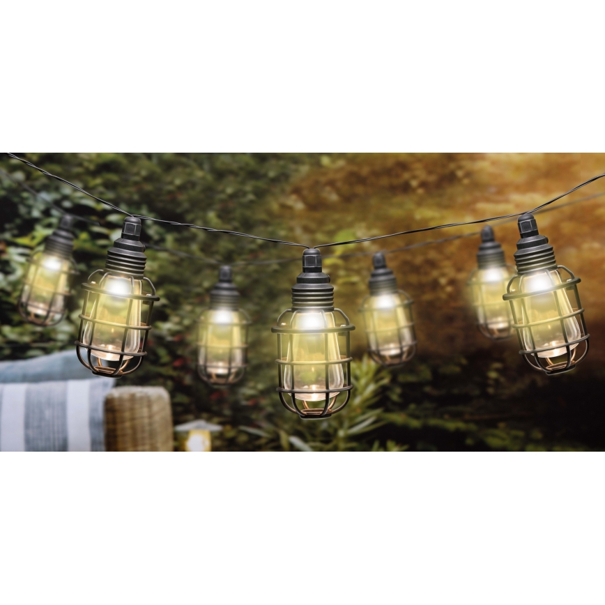 Grundig - LED Solární řetěz 10xLED 3,8m IP44 teplá bílá