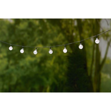 Grundig - LED Solární řetěz 50xLED/8 funkcí 6,9m teplá bílá