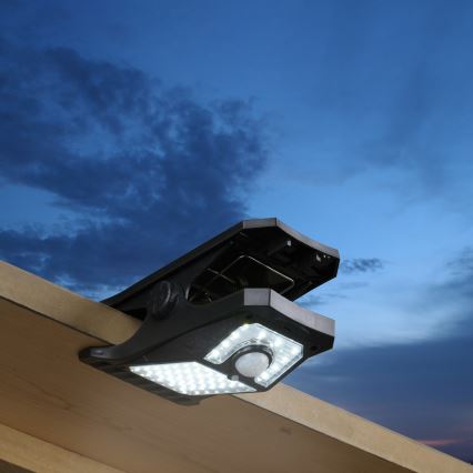 Grundig - LED Solární svítidlo se senzorem pohybu a soumraku CLIP-ON LED/9W/3,7V 1500 mAh IP44
