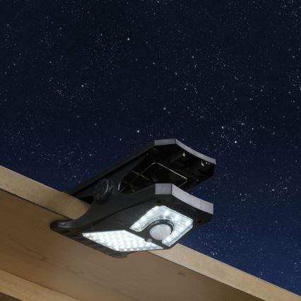 Grundig - LED Solární svítidlo se senzorem pohybu a soumraku CLIP-ON LED/9W/3,7V 1500 mAh IP44