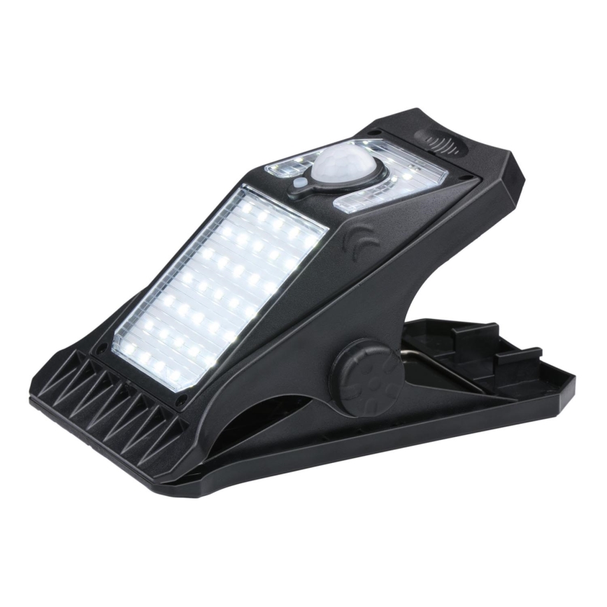 Grundig - LED Solární svítidlo se senzorem pohybu a soumraku CLIP-ON LED/9W/3,7V 1500 mAh IP44