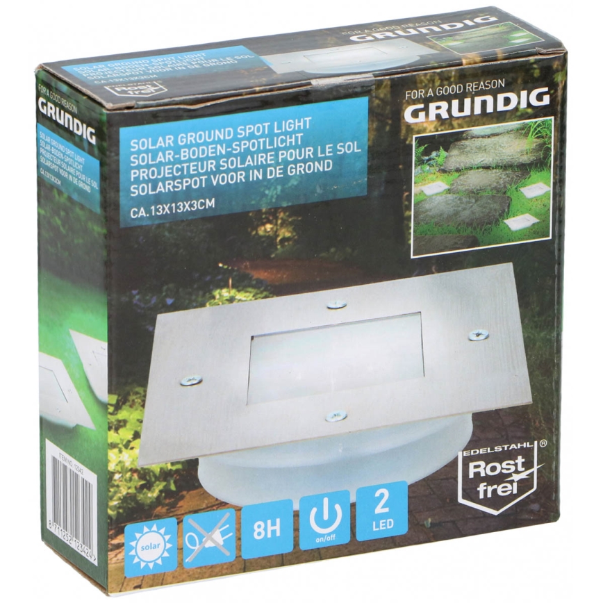Grundig - LED Solární zápustné svítidlo 2xLED/1,2V 600mAh IP44