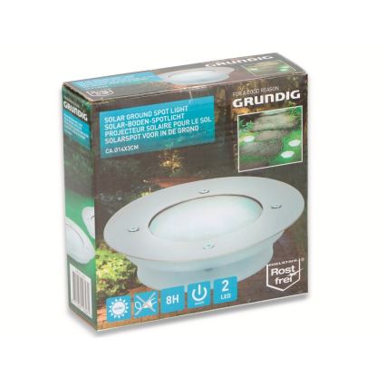 Grundig - LED Solární zápustné svítidlo 2xLED/1,2V