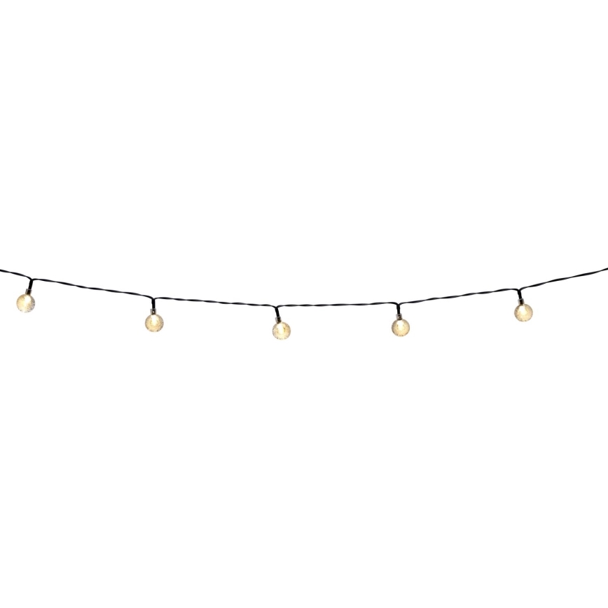 Grundig - LED Stmívatelný solární řetěz 50xLED/8 funkcí 9,35m IP44 teplá bílá + dálkové ovládání