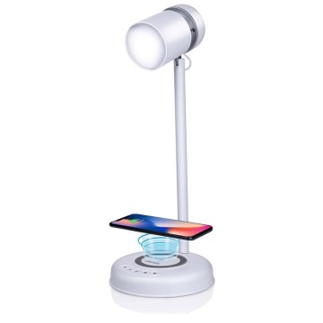 Grundig - LED Stolní lampa s bezdrátovým nabíjením a reproduktorem 3v1 LED/15W/5V