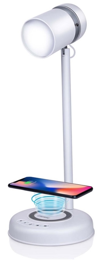 Grundig - LED Stolní lampa s bezdrátovým nabíjením a reproduktorem 3v1 LED/15W/5V