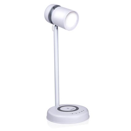 Grundig - LED Stolní lampa s bezdrátovým nabíjením a reproduktorem 3v1 LED/15W/5V