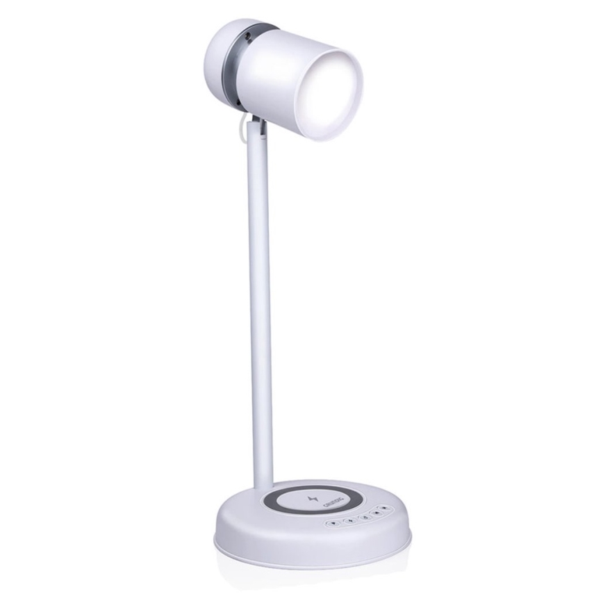 Grundig - LED Stolní lampa s bezdrátovým nabíjením a reproduktorem 3v1 LED/15W/5V
